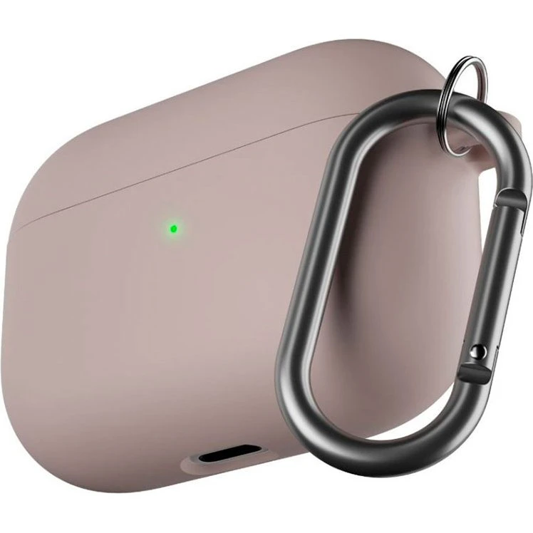 KeyBudz HyBridShell AirPods Pro Hylster med Karabinhage, Pastelpink
