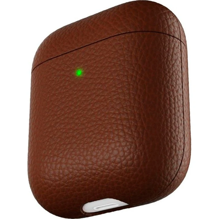KeyBudz PodSkinz Artisan Series - Læderhylster til AirPods Pro, Brun