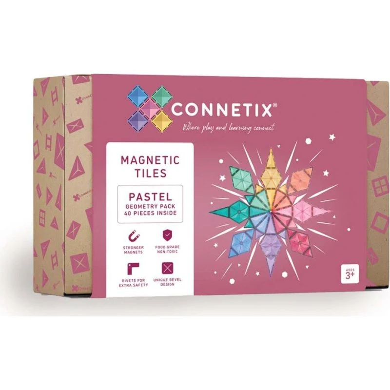 Connetix Geometry Pack - 40 dele, pastel