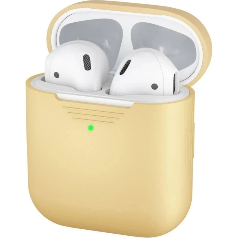 KeyBudz PodSkinz Silikone Etui til AirPods 1. & 2. Gen – Pastelgul