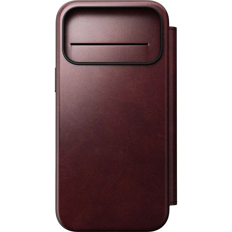 Nomad Modern Leather Folio Burgundy (Horween) – iPhone 17 Pro Max