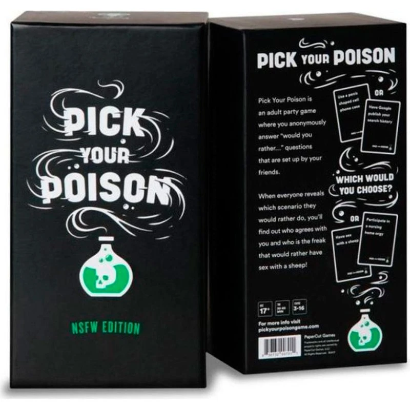 Pick Your Poison: NSFW Edition - Selskabsspil, 17+, 3-10 spillere