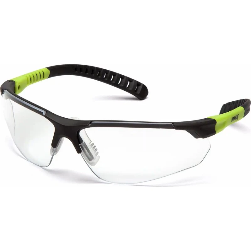 Pyramex Sitecore H2MAX Sikkerhedsbrille - Klar, Mørkegrå/Lime