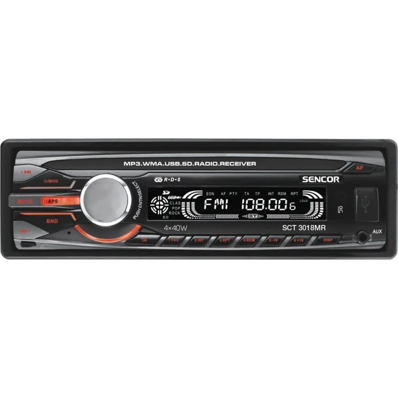 Sencor SCT 3018MR Bilradio, Single-DIN, 4x40W