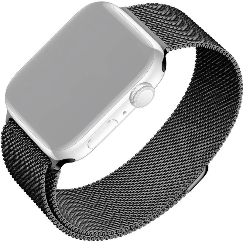 FIXED Mesh Metal Rem til Apple Watch 38/40/41mm, Sort