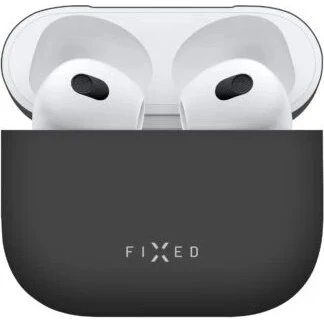 Fixed Silky Silicone Cover til Apple AirPods 3, Sort