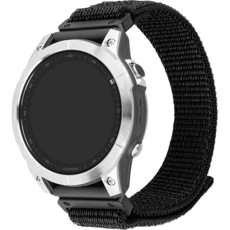 FIXED Nylon Rem til Garmin QuickFit 22 mm, Sort