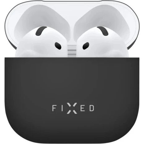 Fixed Silky Silicone Cover til Apple AirPods 4/4 ANC, Sort