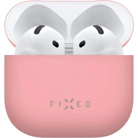 Fixed Silky Lyserød Silikone Cover til AirPods 4/4 ANC