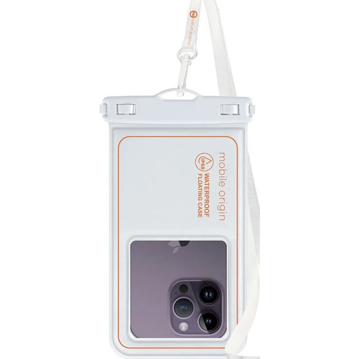 Mobile Origin Vandtæt Flydende Case 6,8" - Hvid/Orange