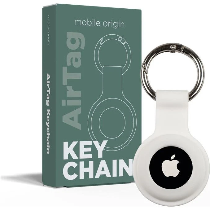Mobile Origin Airtag Nøglering - Hvid