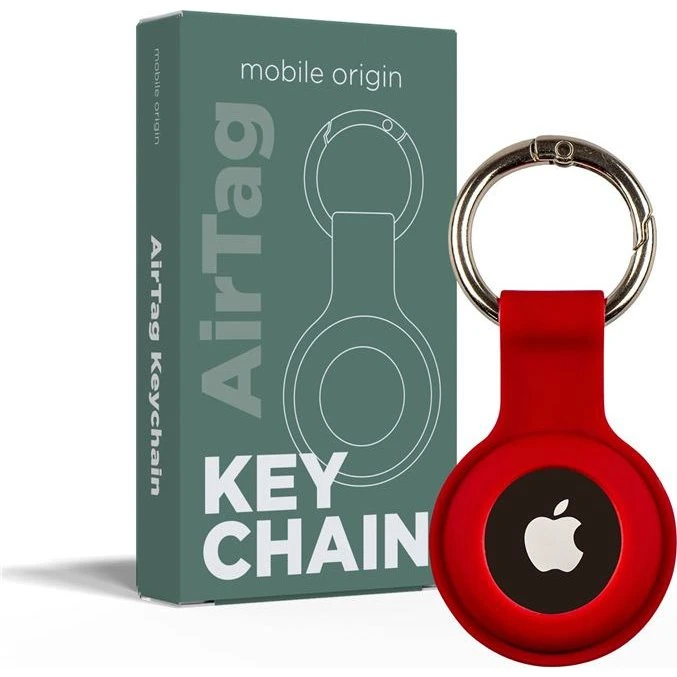 Mobile Origin Airtag Nøglering - Rød