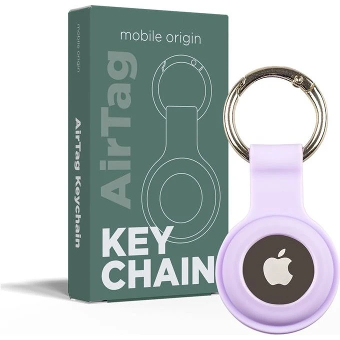 Mobile Origin Airtag Nøglering – Lilla