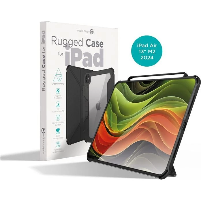 Mobile Origin Rugged Cover til iPad Air 13" M2, Sort