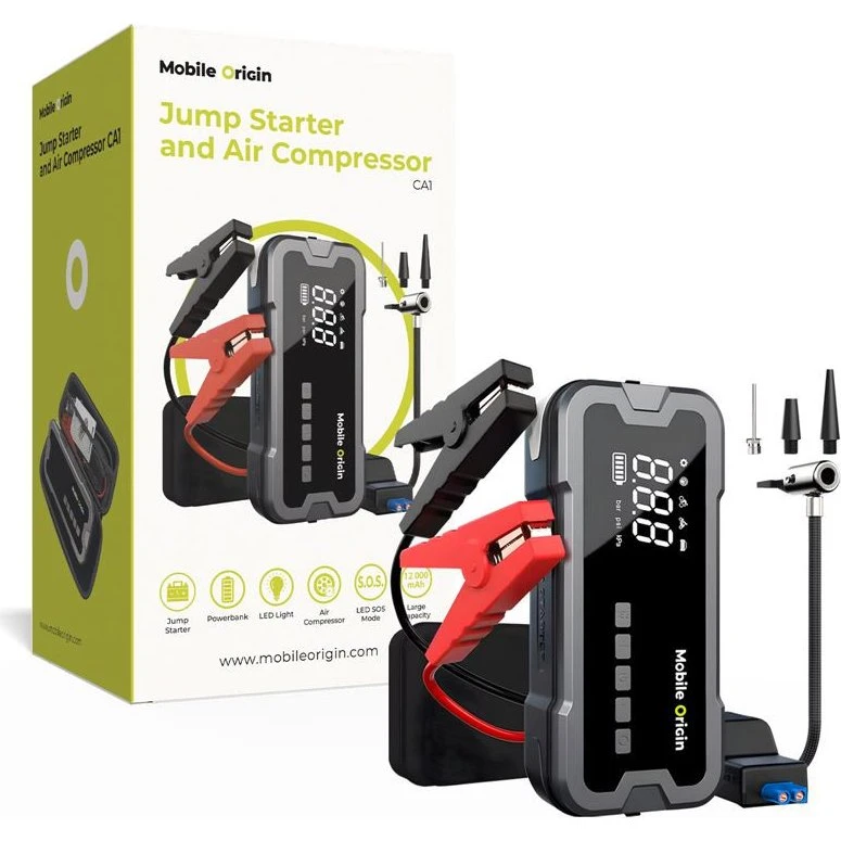 Mobile Origin CA1 JumpStarter 12000 mAh med Kompressor