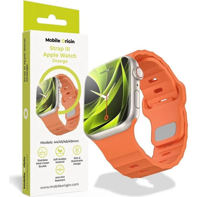 Mobile Origin Strap III Orange for Apple Watch 44/45/46/49mm