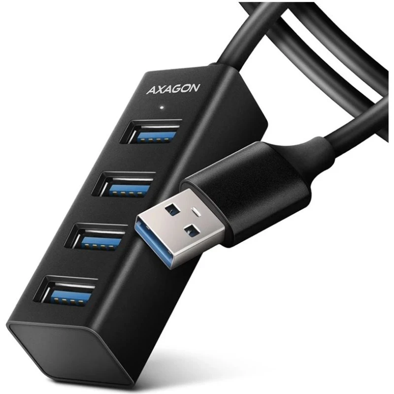 AXAGON HUE-M1AL USB 3.2 Mini Hub 4-porte Sort