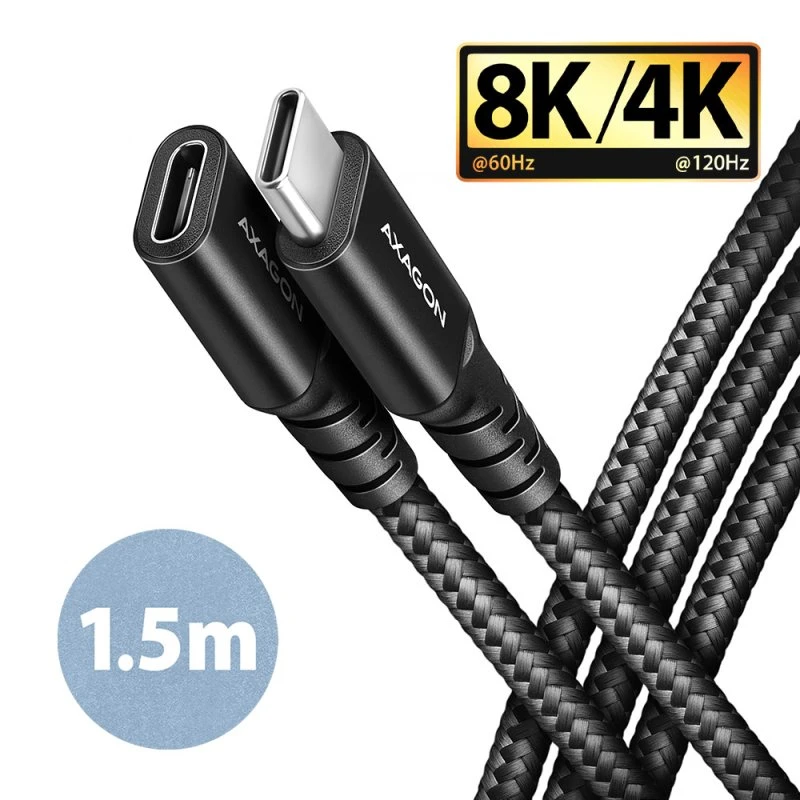 AXAGON BUCM32-CF15AB USB-C 1,5 m 20 Gbps 240 W Sort