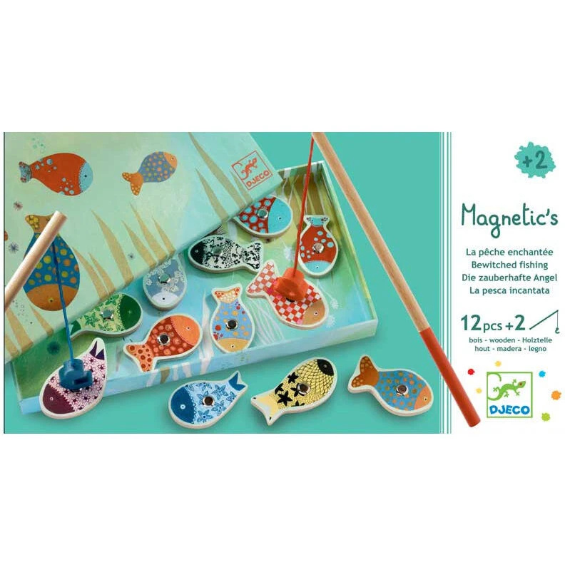 Djeco Fiskespil magnetisk - mønstrede fisk, 28×15 cm