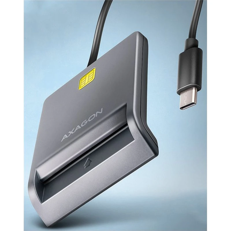 AXAGON USB-C Smart Card FlatReader