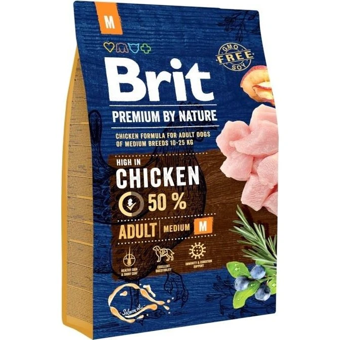 Brit Premium by Nature Adult M Kylling 3 kg