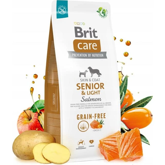 Brit Care Senior & Light Laks 12 kg kornfrit hundefoder