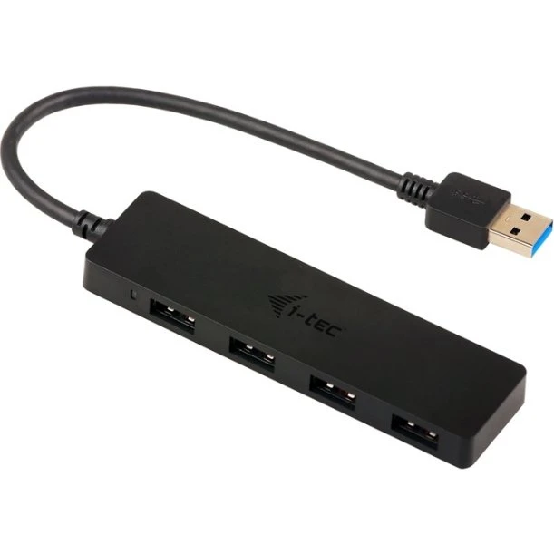 i-Tec USB 3.0 Slim Passive HUB 4-port, sort