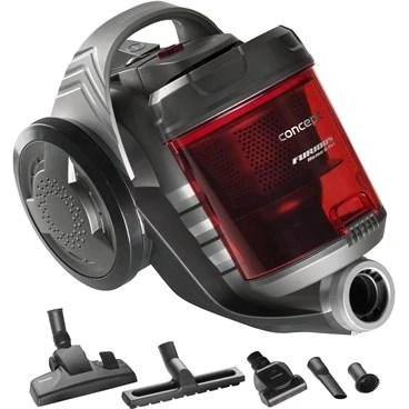 Concept VP5150 Støvsuger 800W, Cyklon, HEPA 13, 2 L, Grå/Rød