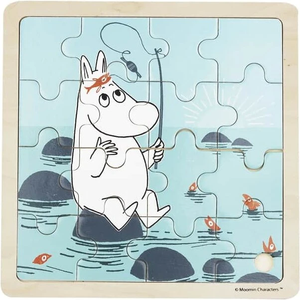 Barbo Toys Mumitroldene Træpuslespil Fiskeri – 16 brikker
