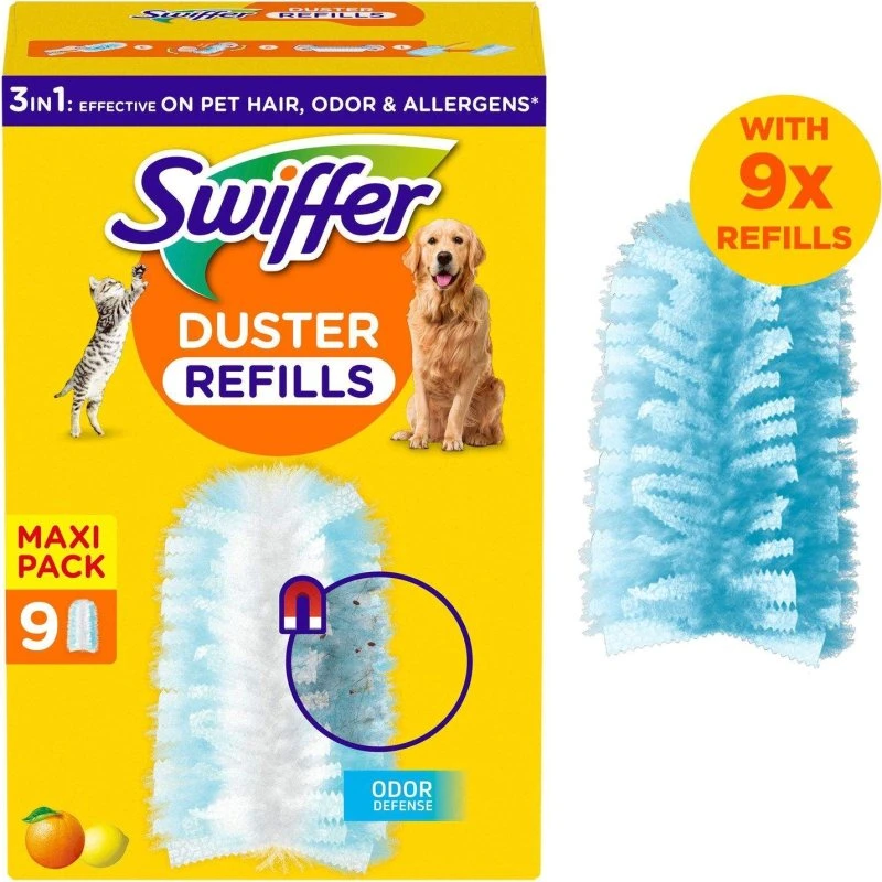 Swiffer Duster Pet Rengøringskluder 9 stk, Duft, Til Husdyr