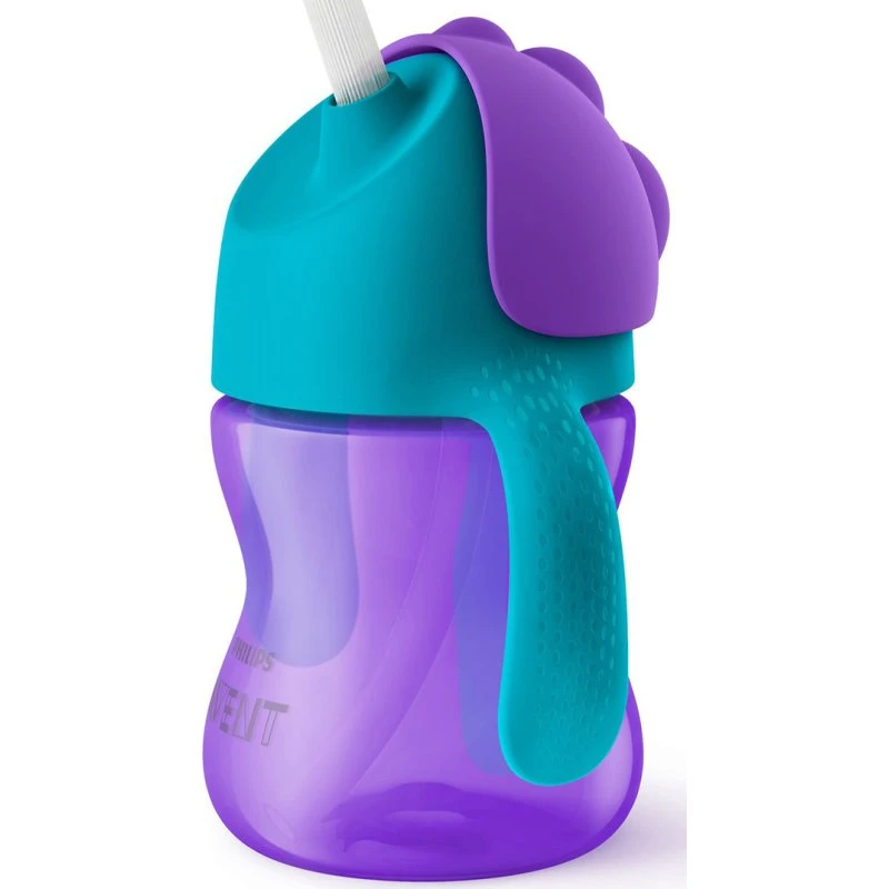 Philips Avent Bendy Straw Cup SCF796/02, 200 ml, Lilla/Blå