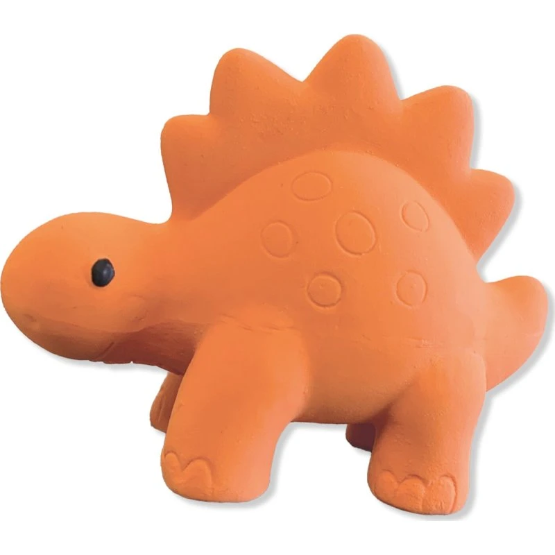 SES Creative Stegosaurus Badedyr i Naturgummi – Orange