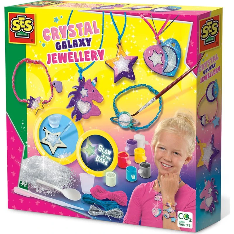 SES Creative Galaxy Crystals Smykkesæt – 6+ år