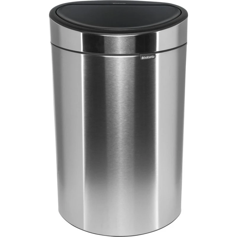 Brabantia Touch Bin 33 L, Mat Stål, Fliplåg