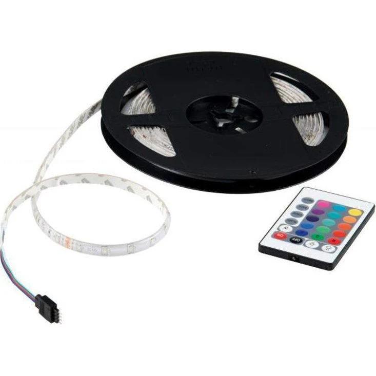 Grundig LED Strip RGB, 3 m, 16 farver, med fjernbetjening