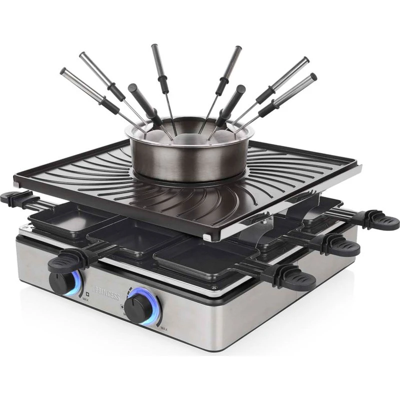 Princess Raclette & Fondue 1,3 L, 31x31 cm, 1700W