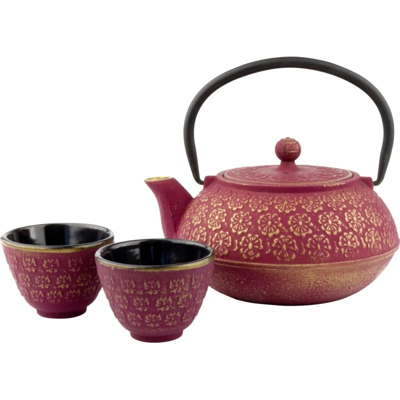 Bredemeijer Shanghai 0.6L Tekande med Gaveæske, Pink/Gold