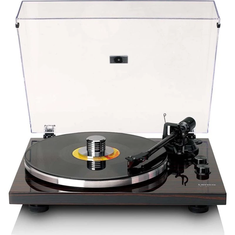 Lenco LBT-345WA Pladespiller med Bluetooth, Ortofon 2M Red & Valnød