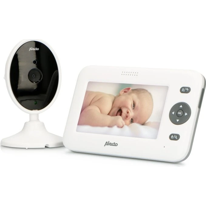 Alecto DVM-140 Video-babyalarm med 4,3" farveskærm, hvid