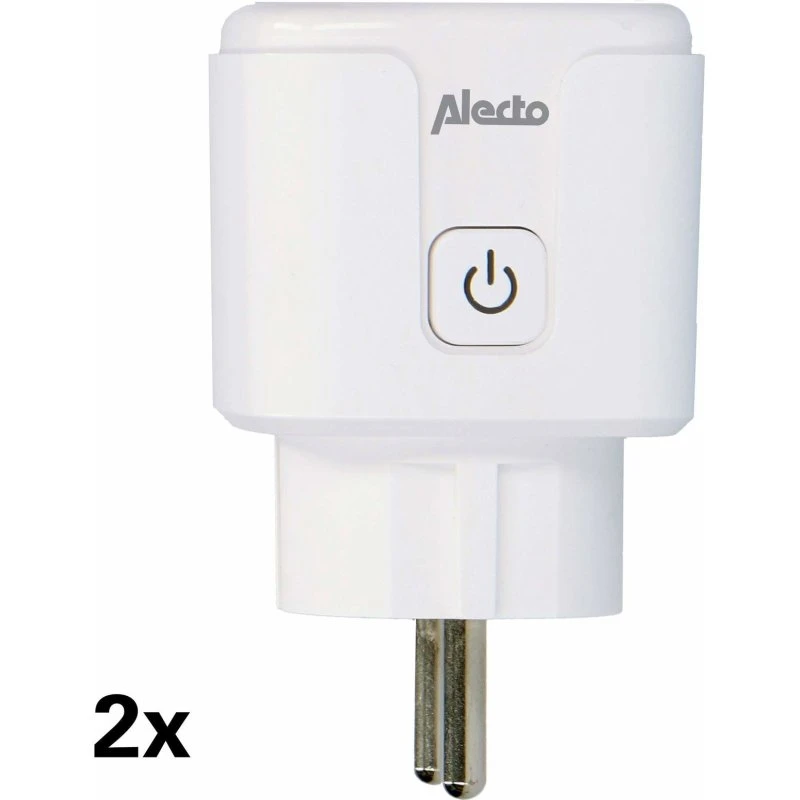 Alecto PLUG10 Smart Wi-Fi-stik 16A 3680W, 2-pak, hvid
