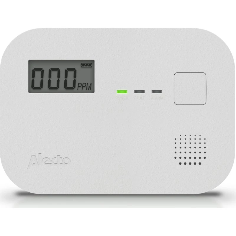 Alecto COA3920 Kuliltedetektor med Display, Hvid