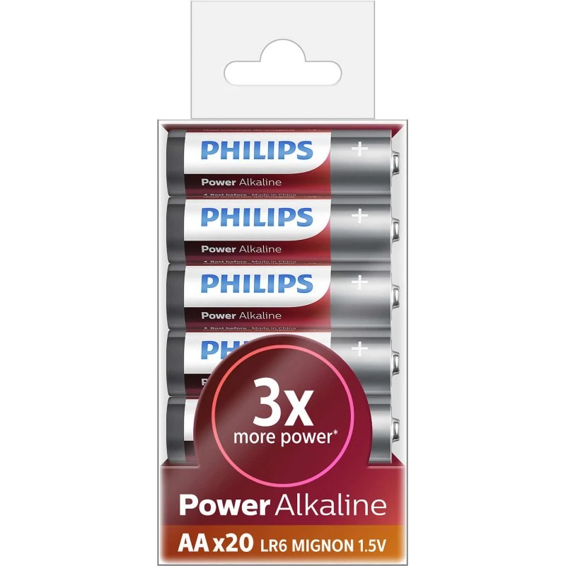 Philips LR6P20T/10 Alkaline AA Batterier 20 stk
