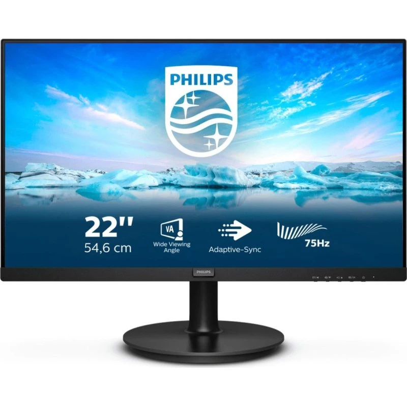 Philips V-line 222V8LA 22" Full HD VA-skærm, 75Hz, sort