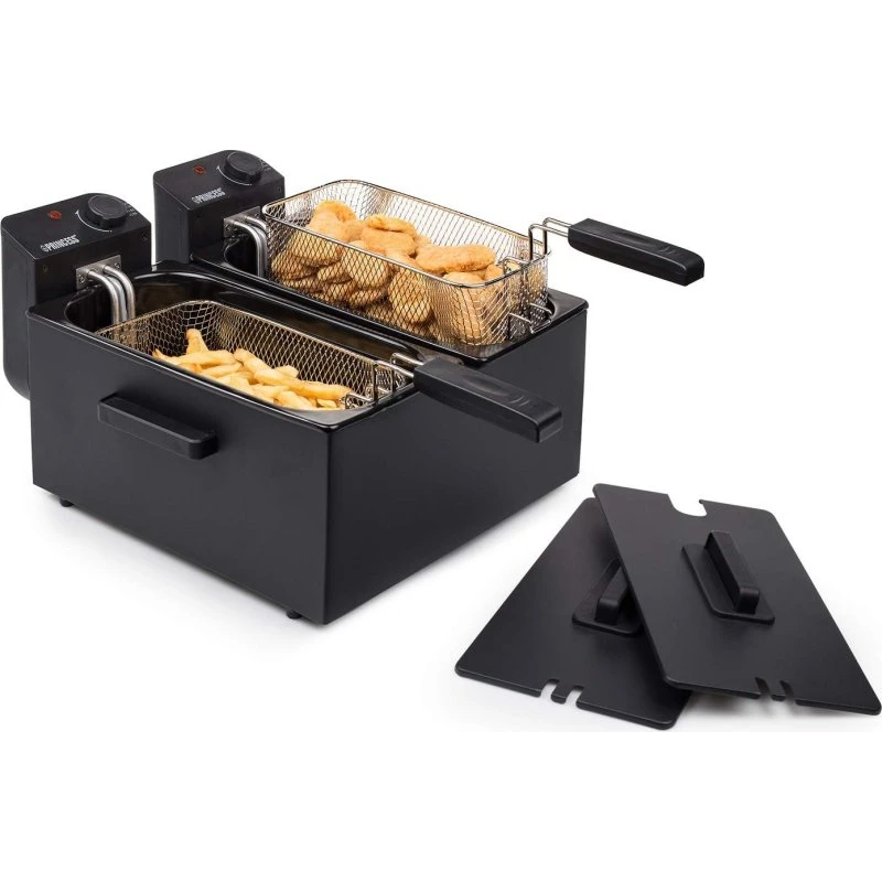 Princess Dobbelt Frituregryde 2x3L 1800W Sort