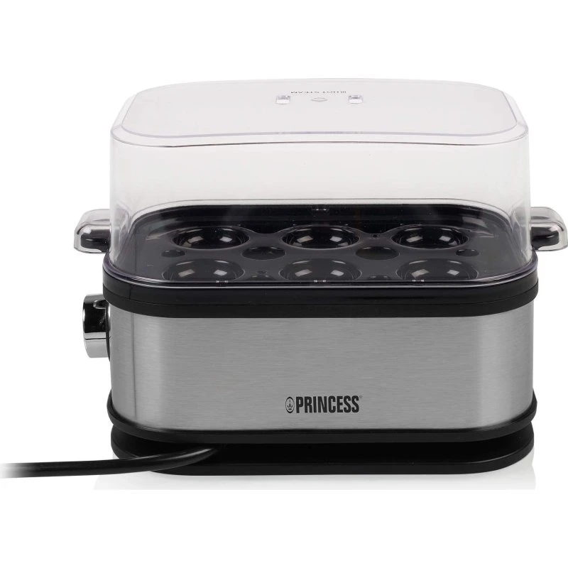 Princess Æggekoger 6 æg, 400W, Sort/Sølv