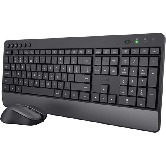 Trust TKM-450 Trådløst Tastatur & Mus Sæt, Nordisk, Sort