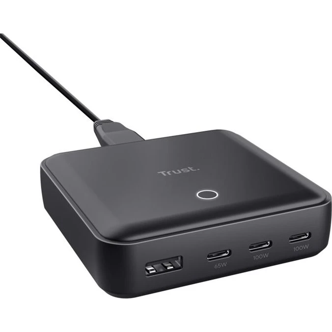 Trust Maxo 100W 4-port USB-C & USB-A Adapter, Sort