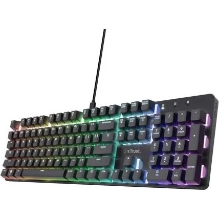 Trust GXT 871 Zora Mekanisk Gaming Tastatur, RGB, Sort