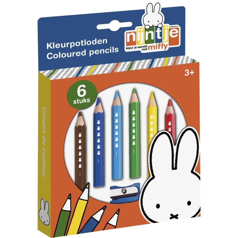 Bambolino Miffy Træblyanter 6 stk. med Spidser