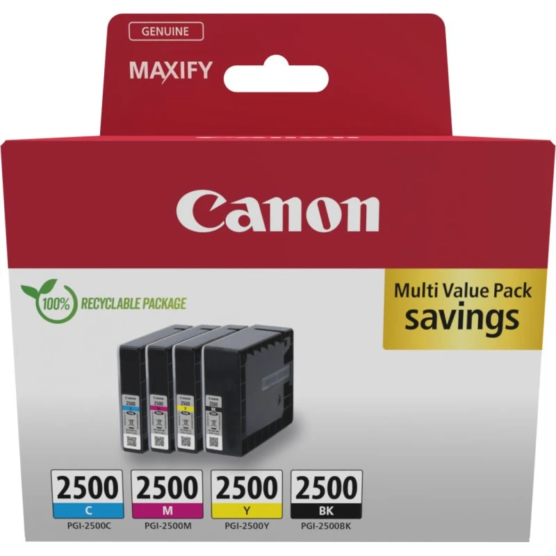 Canon PGI-2500 BK/C/M/Y Multipack - 4 farver